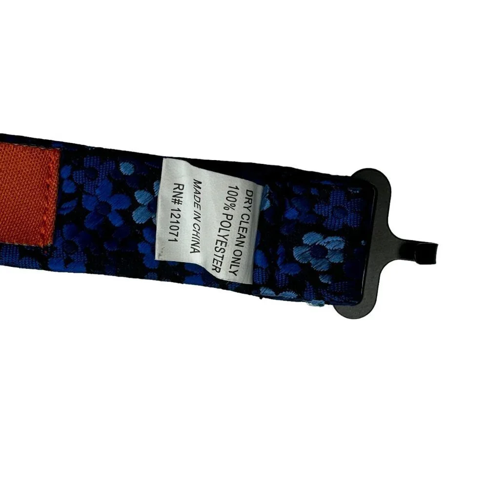 Egara Blue Distsy All-Over Floral Print Men's Bowtie